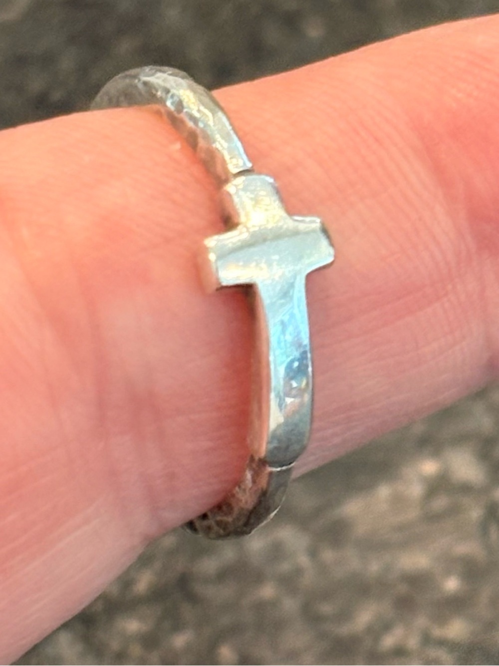 Silpada 925 Sterling Silver R2292 Simplex Cross Band Ring - Picture 2 of 3